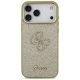 Guess Fixed Glitter Big 4G Metal Frame Phone Case Cover iPhone 17 Pro Max - gold