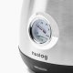 Huslog Retro Electric Kettle 1.7L 2200W with Thermometer, Black, Silver