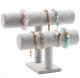 Jewelry Display Stand with Double Roller AG545D, Grey