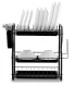 Massido 3-Tier Dish Drying Rack for Kitchen Counter MS-603, Black