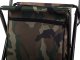 Folding fishing and camping chair with backrest and bag, camouflage