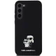 Karl Lagerfeld Samsung Galaxy S24+ Case Silicone Karl&Choupette Metal Pin, Black
