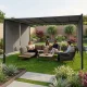 MultiGarden Garden Pergola 3x4 m, Steel Frame, Grey