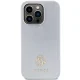 Guess iPhone 15 Pro Case 4G Strass Metal Logo, Silver