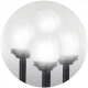 Ilumen LS-102 Solar Garden Lights, White Balls, 4 Pcs