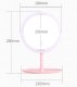 Round Make-up Table Mirror with LED Lighting, White