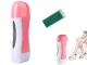 Roll On Waxing Kit with Wax Warmer, Cartridge and Strips, Pink and White