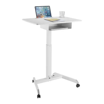 Maclean MC-903W Ergonomic Laptop Desk with Adjustable Height, White