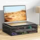 Metal Desk Organizer and Monitor Stand DA463, Black