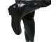 Waterproof fishing waders with boots and adjustable suspenders, size 45, black