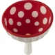 OTOTO Magic Mushroom XL Silicone Kitchen Funnel, Red / White