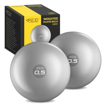 Sunkinti pilateso kamuoliai 4FIZJO Toning Ball 2 x 0,5 kg, pilki