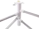Swivel Bathroom Towel Rack with 4 Arms, White