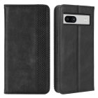 Google Pixel 7a Wallet Design Card Slots Leather Phone Case Cover, Black