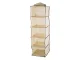 Hanging Closet Organizer with 5 Shelves 100cm Beige