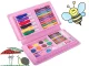 Art set for kids, 42-piece drawing and painting kit