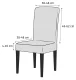 Universal Stretch Dining Chair Cover, Velvet Feel, Black
