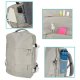 Anti-Theft Waterproof Backpack Bag Rucksack with USB Charging Port (45x16x28 cm), Grey