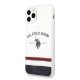 Apple iPhone 11 Pro Max 6.5\'\' US Polo Tricolor Pattern Collection Case Cover (USHCN65PCSTRB), White