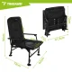 Trizand Adjustable Fishing Chair with Armrests, Black