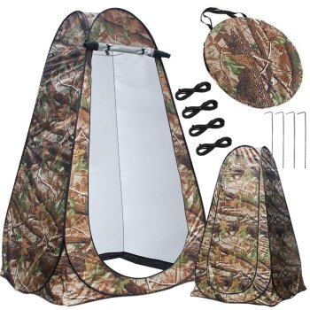 Portable Beach Changing Tent – Shower, Toilet, Camping Cabin, Leaf Pattern