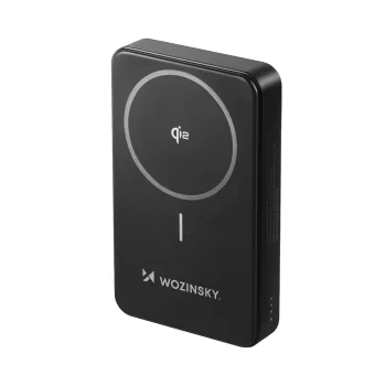 Wozinsky WLWP-10KA0Y3S Power Bank 10000 mAh 22.5W Qi2 with Stand, Black