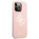Guess Silicone 4G Logo dėklas skirtas iPhone 13 Pro Max 6.7\", rožinis