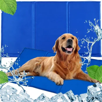 Waterproof Cooling Gel Mat for Dogs and Cats 50x90cm, Blue