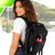 3-in-1 Camping Backpack with Folding Chair and Cooler Bag, 14L, Black