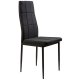 ModernHome Upholstered Dining Chairs Set of 4, Black