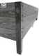 Raised Garden Bed KLASIKA Woodlook L-Shape, 146x146x30 cm, Gray