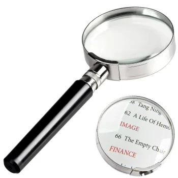 Classic Magnifying Glass 75mm, Metal Frame