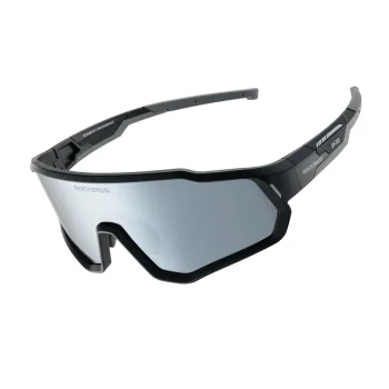 Vaikiški dviratininko akiniai Rockbros SP383 su UV400 poliarizacija, juodi