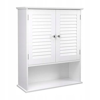 Leobert Hanging Bathroom Cabinet with Adjustable Shelf, White