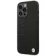 BMW iPhone 14 Pro Max Case Leather Stamp, Black