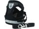 Soft Harness with Leash for Dogs and Cats, Reflective, Black, XS