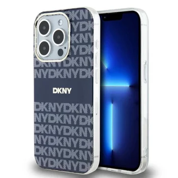 DKNY iPhone 15 Pro Max Case IML Mono & Stripe MagSafe, Blue