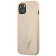 Guess Saffiano Triangle Logo Case for iPhone 14 Plus, Beige