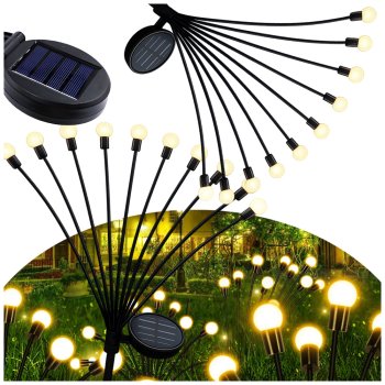 Garden Solar Lights Balls, 2 pcs, 10 LED, 70 cm