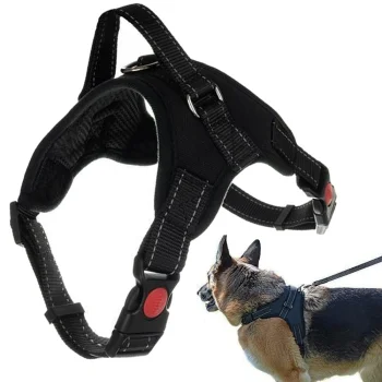 Durable Dog Harness with Handle and Reflectors, Size L