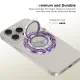 Tech-Protect MMR200 MagSafe Magnetic Phone Ring Holder, Purple with Crystals
