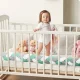 Ricokids Crib Bumper 3m, Mint-Grey