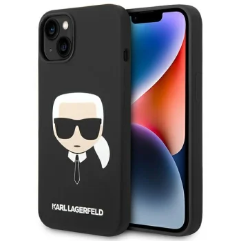 Karl Lagerfeld Silicone Karl's Head MagSafe Case for iPhone 14 Plus / 15 Plus - Black