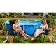 Sofotel Chillwell Folding Garden Lounger with Cushion, Black