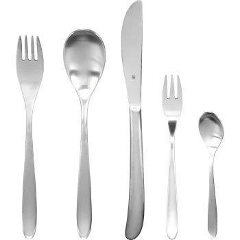 WMF Silk Cutlery Set, 30-Piece, Cromargan Stainless Steel