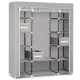 Massido Textile Wardrobe With Drawers - Grey