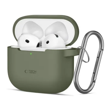 Tech-Protect Silicone Hook Case for AirPods 4, Green