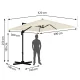 Plonos 488301 Folding Garden Parasol with Cover, 420 cm, Sand