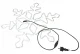 Christmas Decoration LED Snowflake - 55cm, Cold White