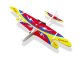 Foam glider airplane with USB rechargeable LED and motor, red